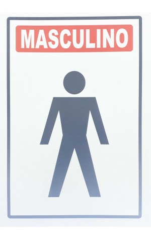 14) PLACA DE BANHEIRO MASCULINO C/1 PC/24