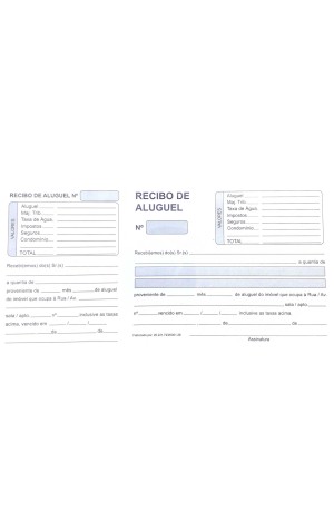 13) TALAO DE RECIBO DE ALUGUEL PC/24