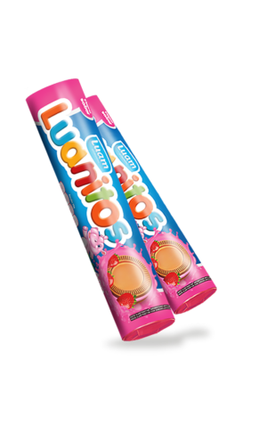 00) LUANITOS BISCOITO RECHEADO MORANGO 110G CX/30