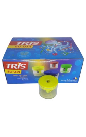 13) APONTADOR TRIS COM CESTO CX/24