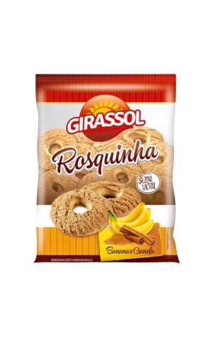 00) GIRASSOL ROSQUINHA BANANA COM CANELA 250G CX/22