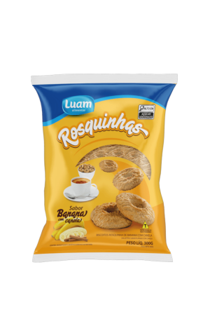 00) LUAN ROSQUINHA BANANA COM CANELA 300G CX/12